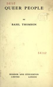 Cover of: Queer people by Basil Thomson