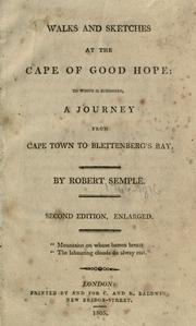 Cover of: Walks and sketches at the Cape of Good Hope to which is subjoined  a journey from Cape Town to Blettenberg's Bay