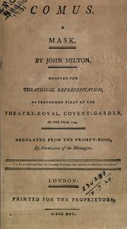 Cover of: Comus, a mask by John Milton