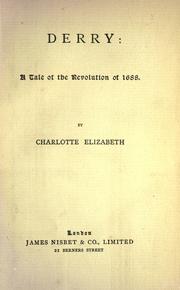 Cover of: Derry: a tale of the revolution of 1688.