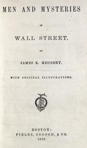 Cover of: Men and mysteries of Wall Street
