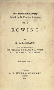 Cover of: Rowing by Rudolph Chambers Lehmann
