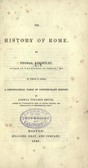 Cover of: The history of Rome by Keightley, Thomas