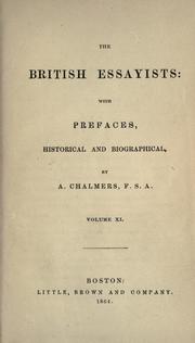 Cover of: The British essayists by Alexander Chalmers