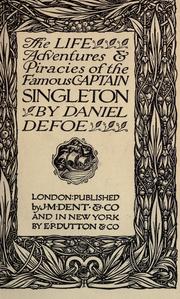 Cover of: The life, adventures, & piracies, of the famous Captain Singleton.