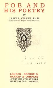 Poe and his poetry by Lewis Nathaniel Chase