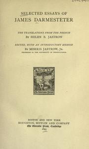 Cover of: Selected essays of James Darmesteter. by James Darmesteter