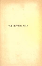 Cover of: The historic Jesus