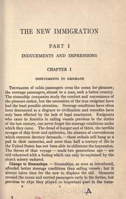 Cover of: The new immigration by Roberts, Peter