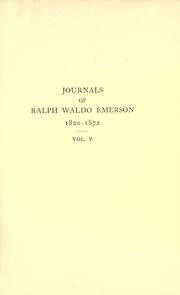 Cover of: Journals of Ralph Waldo Emerson by Ralph Waldo Emerson
