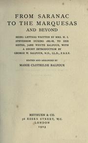Cover of From Saranac to the Marquesas and beyond