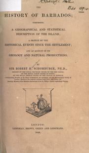 Cover of: The history of Barbados by Sir Robert H. Schomburgk