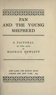 Cover of: Pan and the young shepherd by Maurice Henry Hewlett