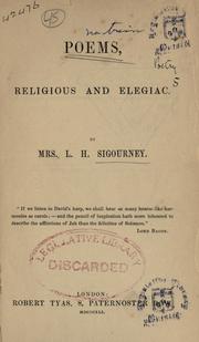 Cover of: Poems, religious and elegiac by Lydia H. Sigourney