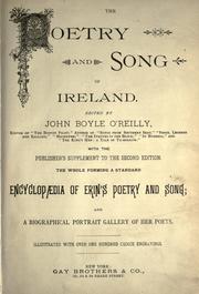 Cover of: The Poetry and song of Ireland by John Boyle O'Reilly, John Boyle O'Reilly