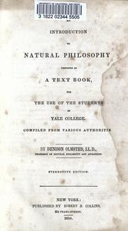 Cover of: An introduction to natural philosophy by Denison Olmsted