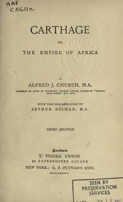 Cover of: The story of Carthage by Alfred John Church