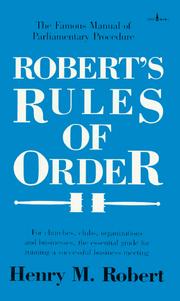 Cover of: Roberts Rules of Order by Henry M. Robert