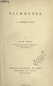 Cover of: Fiammetta by William Wetmore Story, William Wetmore Story