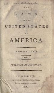 Cover of: The laws of the United States of America