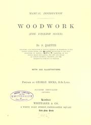 Cover of: Manual instruction; woodwork