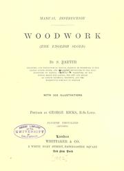 Cover of: Manual instruction; woodwork by S. Barter