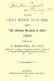 Cover of: The China mission year book. by Christian Literature Society for China