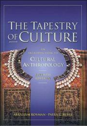Cover of: Tapestry Of Culture by Abraham Rosman, Paula G. Rubel