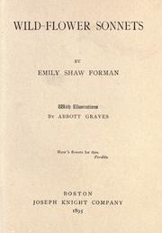 Cover of: Wild-flower sonnets by Emily Shaw Forman
