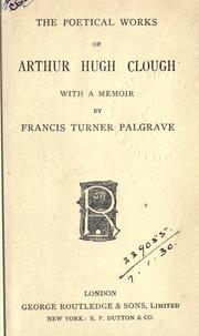 Cover of: Poetical works.: With a memoir by Francis Turner Palgrave.