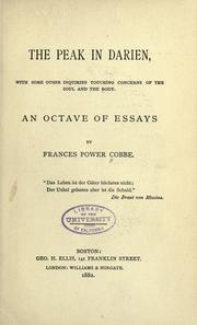 Cover of: The peak in Darien by Frances Power Cobbe