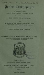 Cover of: Ancient Cambridgeshire by Charles Cardale Babington