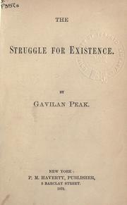 Cover of: The struggle for existence.