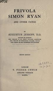 Cover of: Frivola by Augustus Jessopp, Augustus Jessopp