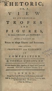 Cover of: Rhetoric by Gibbons, Thomas