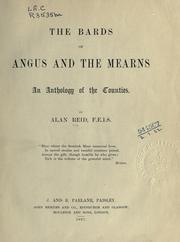 Cover of: The bards of Angus and the Mearns by Alan Reid