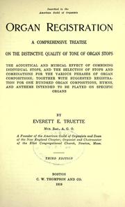 Cover of: Organ registration by Everett Ellsworth Truette