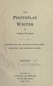 Cover of: The photoplay writer by Leona Radnor