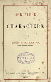 Cover of: Scripture characters.