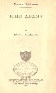 Cover of: John Adams. by John Torrey Morse