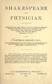 Cover of: Shakespeare as a physician by Jesse Portman Chesney