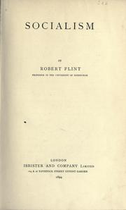Cover of: Socialism. by Robert Flint