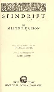 Cover of: Spindrift by Milton M. Raison