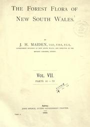 Cover of: forest flora of New South Wales.