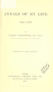 Cover of: Annals of my life, 1806-1856. by Charles Wordsworth