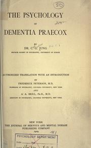 Über die Psychologie der Dementia praecox by Carl Gustav Jung