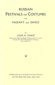 Cover of: Russian festivals and costumes for pageant and dance