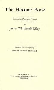 The Hoosier book by James Whitcomb Riley