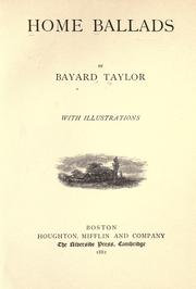 Cover of: Home ballads