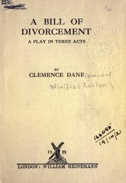 Cover of: A bill of divorcement by Clemence Dane